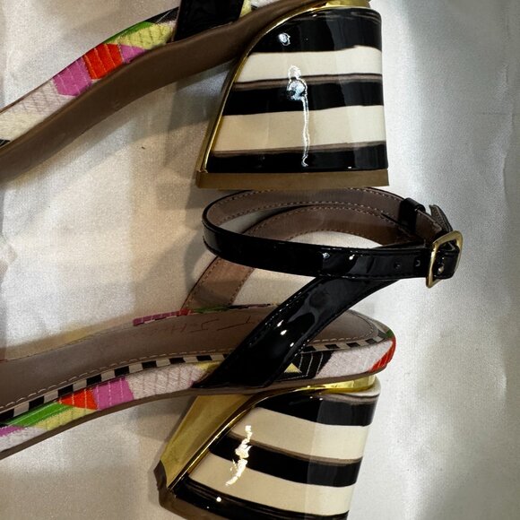 Betsey Johnson Kove Multicolor Open Toe Sandals size 7.5 - Picture 3 of 7
